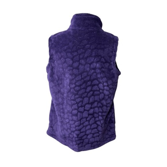 French Laundry High Pile‎ Textured Zipper Vest MEDIUM Purple Cozy Outdoor Casual - Picture 3 of 10
